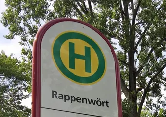 Haltestellenschild in Rappenwört