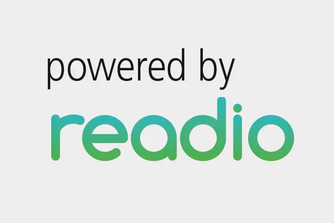 Logo powered by readio