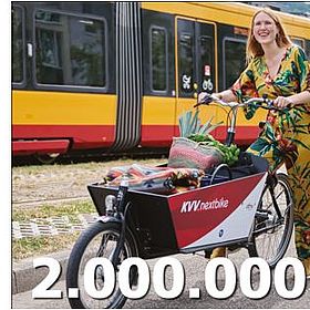 KVV.nextbike: 2.000.000 Mal verliehen