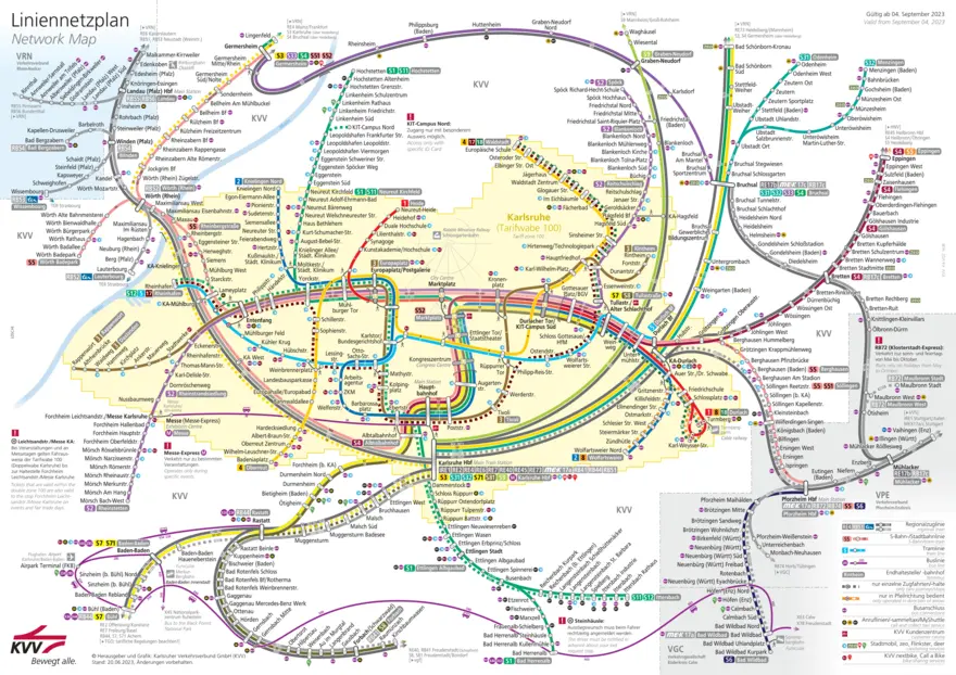 Grafik Liniennetzplan Schiene