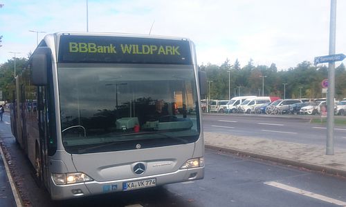 Shuttle-Bus der VBK zum BBBank Wildpark