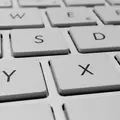 Eine PC-Tastatur in Detailansicht.