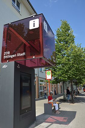 Der regiomove-Port am Stadtbahnhof Ettlingen 