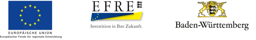 Logo om Land Baden-Württemberg und dem Europäischen Fonds für regionale Entwicklung (EFRE)