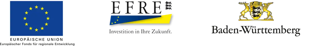 Logo om Land Baden-Württemberg und dem Europäischen Fonds für regionale Entwicklung (EFRE)