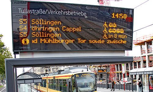 VBK und AVG optimieren Anzeige zum barrierefreien Einstieg in Bahnen